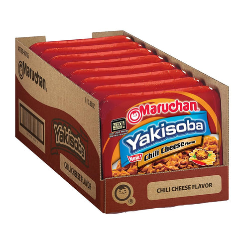 Maruchan Yakisoba, Chili Cheese Flavor Stir-Fried Japanese Instant Ramen Noodles, High Protein