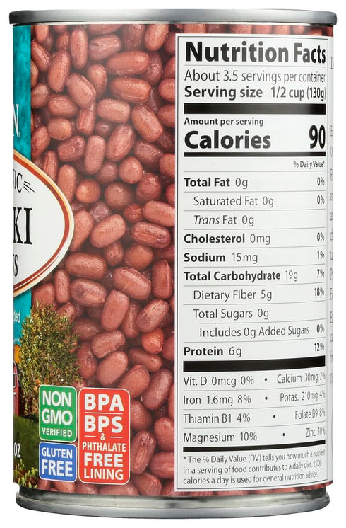 15.0 OZ(Pack 4)4 Eden Organic Adzuki Beans
