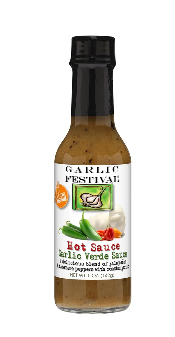 Garlic Festival Foods Garlic Green Jalapeno Hot Sauce