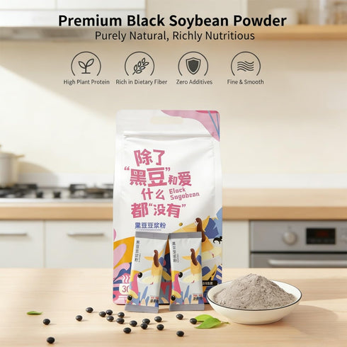 xapuo 30 Packets, 750g Sugar-Free Pure Soy Milk Powder, Non-GMO Soybean Drink Mix, Individual Total