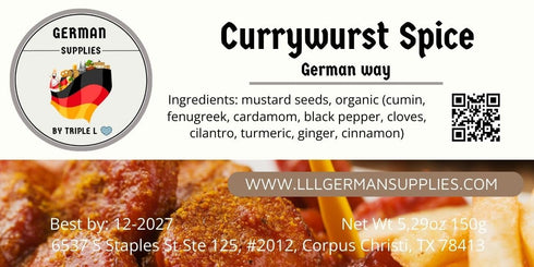 Generic 150g (5.3 oz) German Curry Spice Powder Currywurst Seasoning - Mild German Curry Powder - Traditional Curry