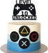Level 10 Unlocked Cake Topper, Game Controller Cake Topper for 10th Birthday Party Decoration
