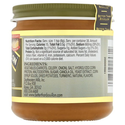 9.5 38 8 OZ (Pack 1) Better Than Bouillon Vegetarian No Chicken Base, Made with Seasoned Vegetables, Certified Vegan