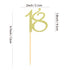 Sumerk 24PCS Gold Glitter 18 Cupcake Toppers for 18th Birthday Anniversary Party Decorations