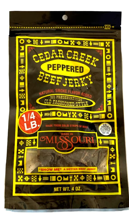 Cedar Creek Air-Dried Thinly Sliced Beef - 4oz Pack, No Artificial Preservatives, Clean Healthy Snack