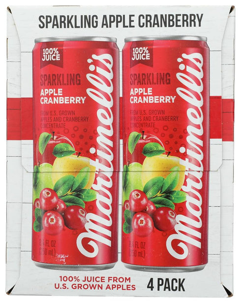 Martinelli's 4Pk, 8.4 Martinellis Sparkling Apple Cranberry Juice Fz