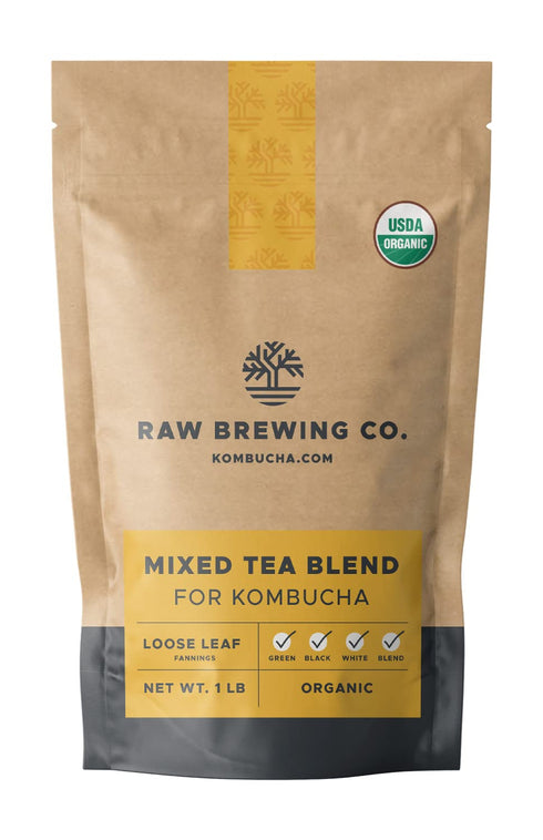 Kombucha.com Certified Organic Loose Leaf Tea - Kombucha Brewing Blends (Black/Green/White Tea