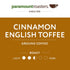 1-12oz Paramount Roasters Cinnamon English Toffee Flavored Ground Coffee, bag, Medium Roast (Paramount Coffee Company)