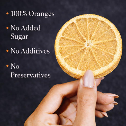 4oz (2025 FD Pantry Freeze Dried Orange Slices, Slices) USA-Grown Oranges, Crunchy Citrus for Cocktails, Tea, Baking