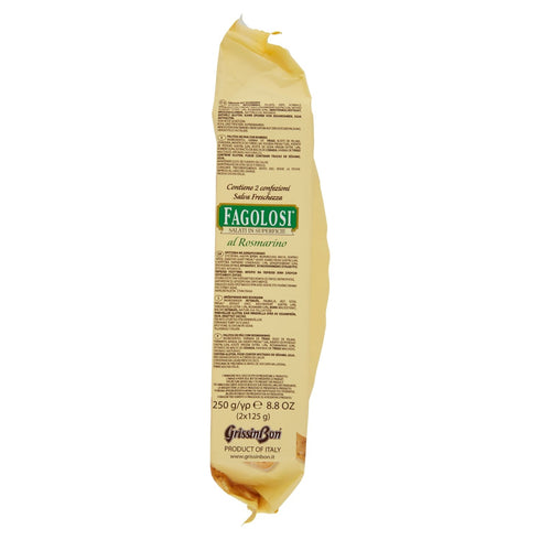 GrissinBon 8.45oz(250g) Packages (Pack 2) Grissin Bon: "Fagolosi" Salted Italian Breadsticks, Rosemary Taste