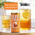 40 The Republic of Tea Ginger Peach Black Iced Tea Bags, Large Quart-Sized Iced Tea Pouches, Naturally Caffeinated