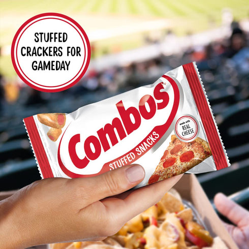 Combos 1.7 18 Count (Pack 2) Pepperoni Pizza Cracker Baked Snacks Bag Ounce