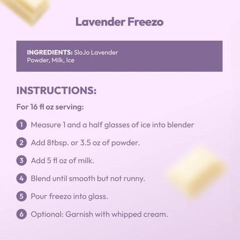 Frozen 2Lbs SLOJO Lavender White Chocolate Powder Premium Drink Mix for Hot & Cold Beverages, Gourmet Powder, Vegan
