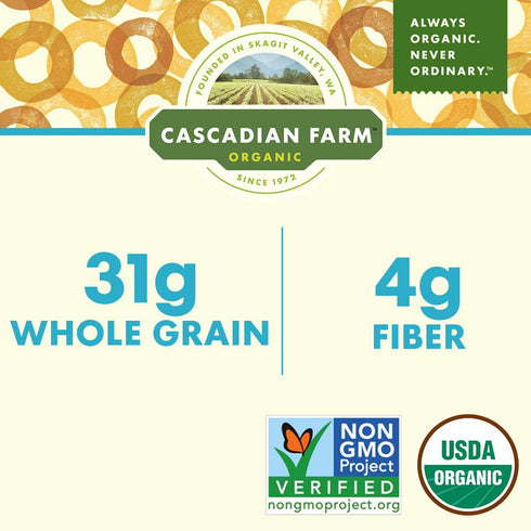 8.6-Ounce (Pack 4) Cascadian Farm Organic Purely O's Cereal, Boxes