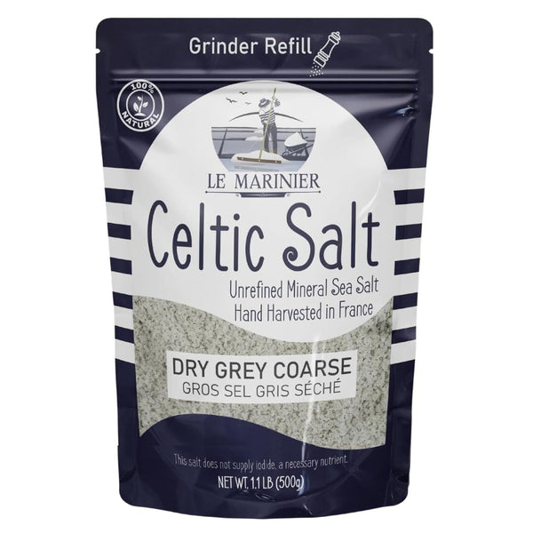 Le Marinier French Sea Salt Dry Grey Coarse, 1.1lb 18oz (500g). Mineral