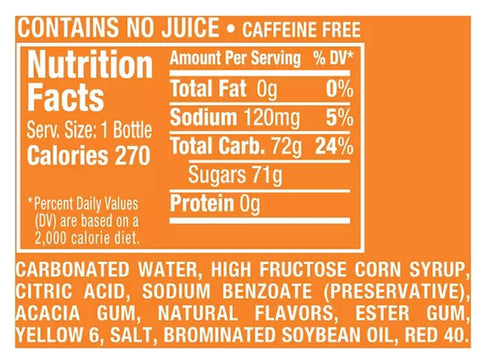 B4Y 20 oz (Pack 16) Crush Orange Soda Bottles