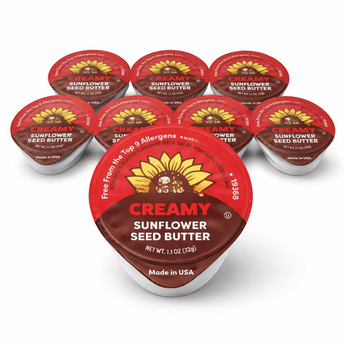 Vallary 1.1 oz (Pack 10) Creamy Sunflower Seed Butter Cups, Single Serve, Peanut-Free & Tree Nut-Free Spread