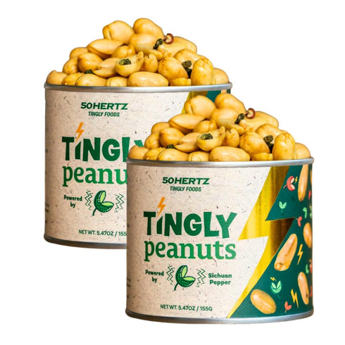 50Hertz Tingly Peanuts 5.5 oz Can (2 Pack) Extra Large Crunchy Peanuts