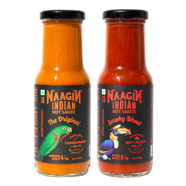 NAAGIN original hot chilli - medium spicy sauce (230gm) + Bhoot hot