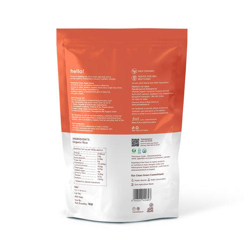1kg Pure & Sure Organic Rice Flour | Rice Flour for Baking | Vegan, Gluten Free, Non-GMO, No Preservative, No Trans