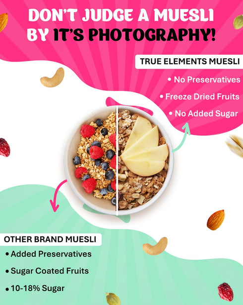700g True Elements Muesli No Added Sugar - Sugar Free | Breakfast Cereal