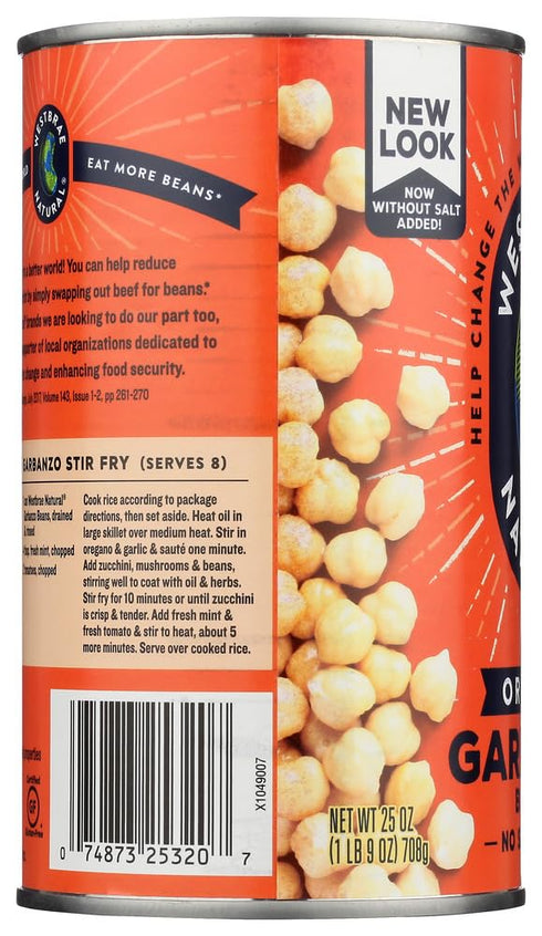 Beans-25 Oz-2 Pack Westbrae Organic Garbanzo