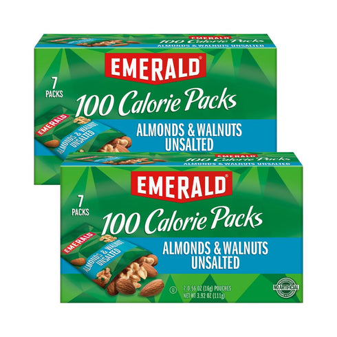 Emerald Nuts, Natural Walnuts & Almonds, 100 Calorie Packs, 7 Ct, 3.92