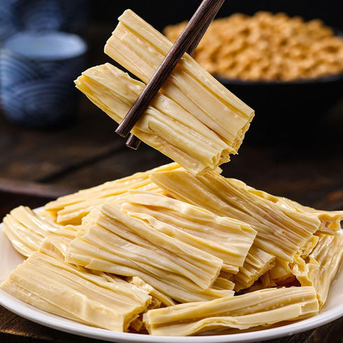 SXETBEAN 180g/6.34oz (1 Pack) Dried Bean Curd Sticks, Yuba Tofu Skin, Asian Dried Beancurd Stick for Stir-fry, Hot Pot