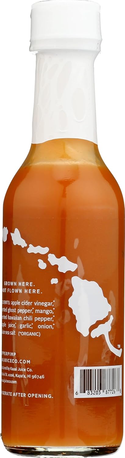 Kauai Juice Co 5 Fermented Mango Garlic Ghost Hot Sauce, FZ