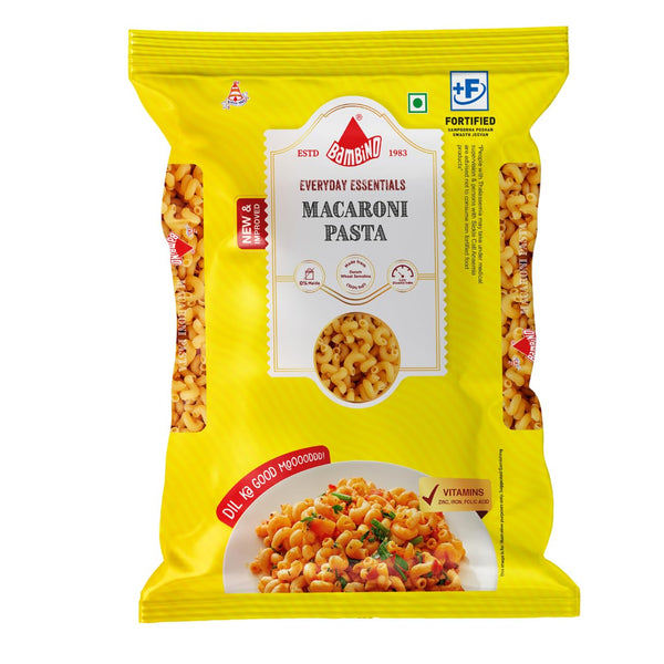 Bambino macaroni Pep 6 oz ( 1 shell shaped pasta free on order
