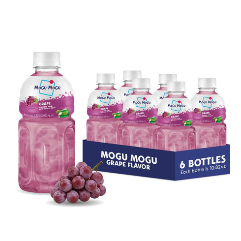 Mogu Mogu Grape Juice Drink with Nata de Coco (Coconut Jelly) Chewy