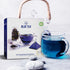 BLUE TEA Indian Chai Masala - 12 Count Pyramid Plant Based Tea Bag | Butterfly Pea Flower & Indian Spices | Caffeine