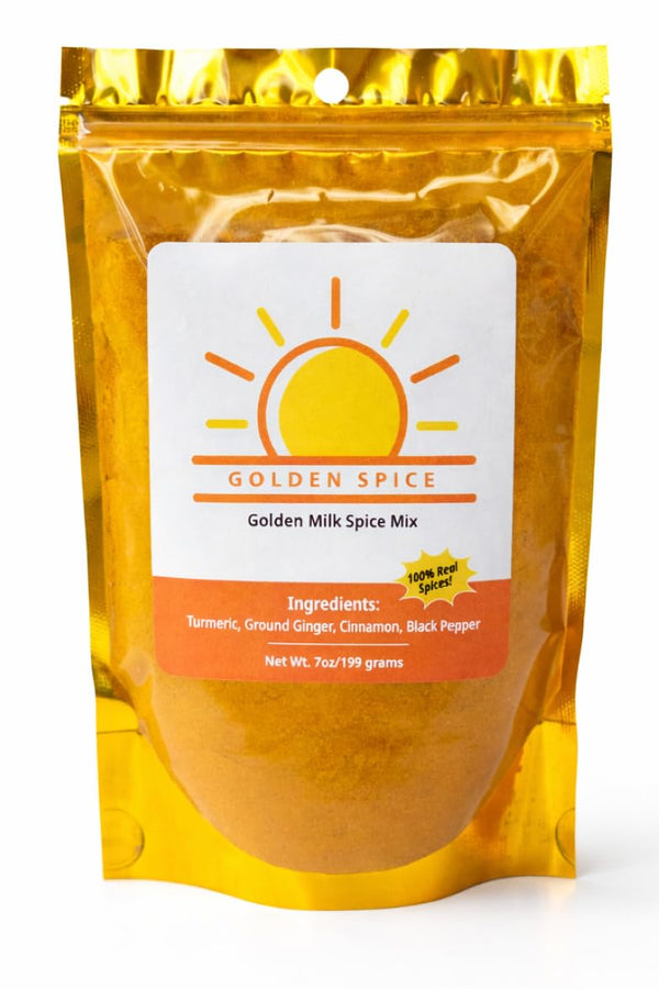 Golden Spice Golden Milk Spice Drink Mix, 100% Real Spices with Turmeric, Ginger, Cinnamon