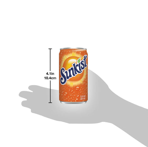 SUPOOBE 7.5 oz Pack, 12 Count Bundle of Orange Soda Mini Soda Cans, Soft Drinks Bulk Snacks Small Refrigerator & Snack