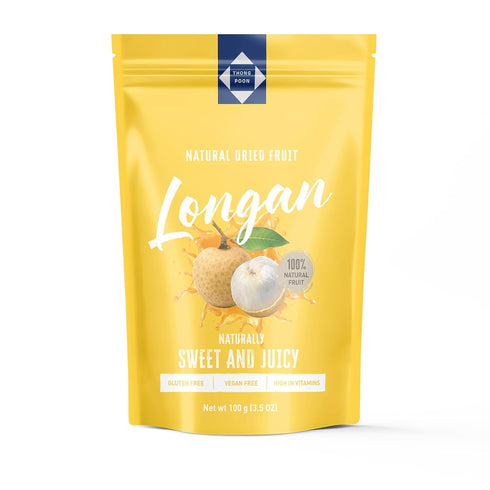 Natural Dried Longan Naturally Sweet & Juicy, Premium Thai Fruit, Gluten-Free, Vegan,