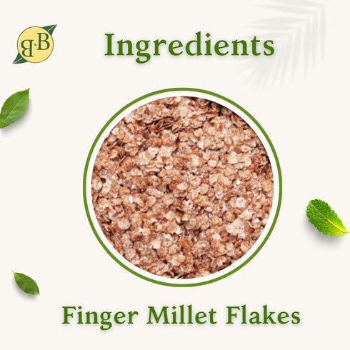 500 B&B Organics Finger Millet (Ragi) Flakes (Poha) | Millet Flakes for Breakfast | Cereal Flakes | g