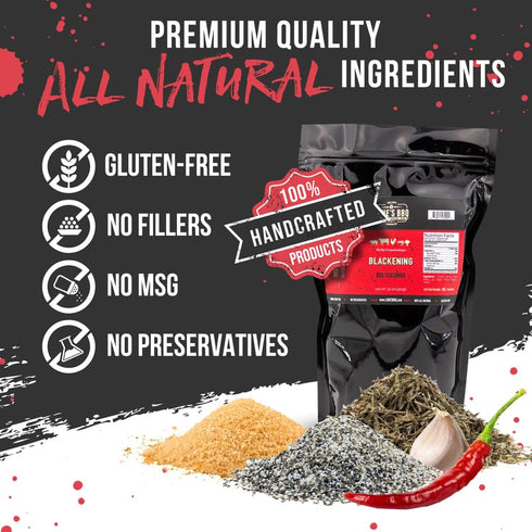 2 Lbs Lane's Blackened Seasoning Spice, All-Natural Blackened Fish Seasoning for Pork, Beef & Seafood, Cajun Blackening