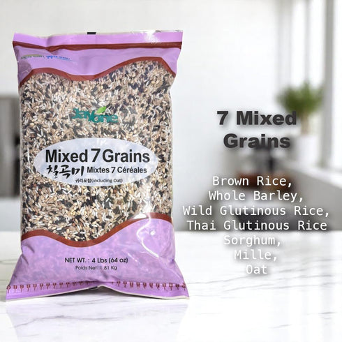 7 4 LB Mixed Grains Rice with Oat, Brown Rice, Wild Glutinous Rice, Sorghum, Millet and More
