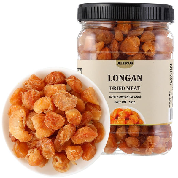 Premium Dried Longan Fruit 9 Oz/256g,Selected Longan Fruit,100% Natural, No Sugar Added