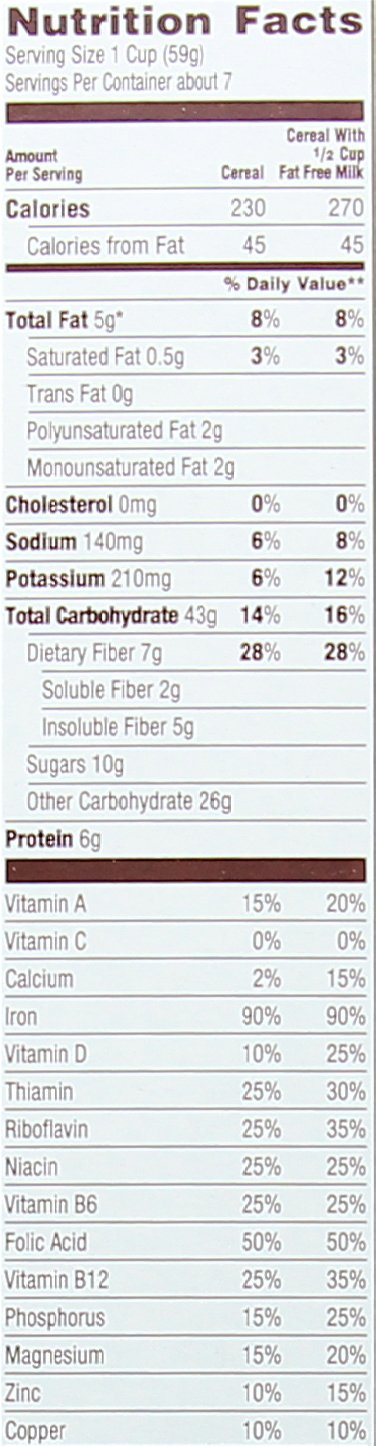 Great Grains 15.5 OZ (Pack 3) Banana Nut Crunch Breakfast Cereal for Adults, Made with Whole Grain, Non-GMO, Heart
