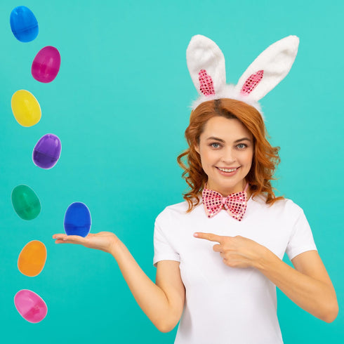 200-Pack 2.3" (200-Pack) The Dreidel Company Fillable Easter Eggs with Hinge Bulk Colorful Bright Plastic Easter Eggs