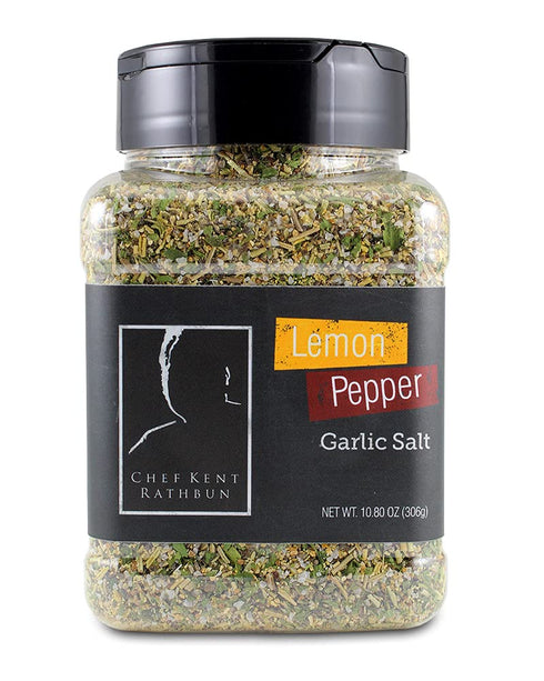 Lemon Pepper Garlic Salt, All-Natural Gourmet Seasoning for Chicken, Seafood, and Vegetables