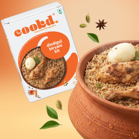 Cookd Dindigul Biryani Kit 505g Preservative-Free Authentic Tamil Nadu Biryani Base with