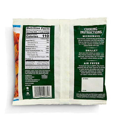 Frozen 12 Whole Foods Market, Carrots Roasted Mediterranean, Ounce