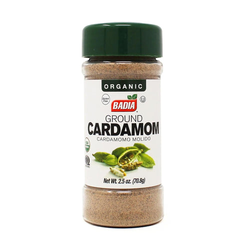 Badia Organic Ground Cardamom, 2.5 oz, Aromatic & Warm Spice for Baking, Cooking, Beverages