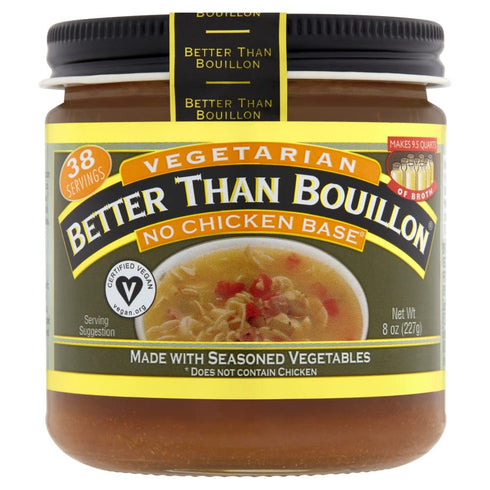 Pack, 1 1 8 (2 Better Than Bouillon Vegetarian Base Variety Jar of No Chicken Base & Jar of No Beef Base, Ounce Jars