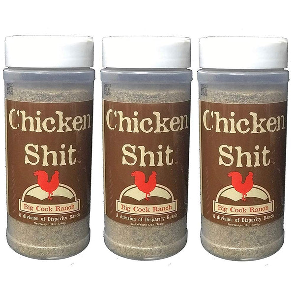 Big Cock Ranch Shit Seasoning for Meat and Food (Pack of 3) (Chicken Shit 12oz)