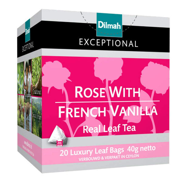 Dilmah Rose with French Vanilla Tea 20 Luxury Tea Bags - Dilmah
