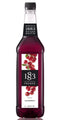 1883 Cranberry Syrup for Drinks, Made in France, 1 Liter Plastic Bottle