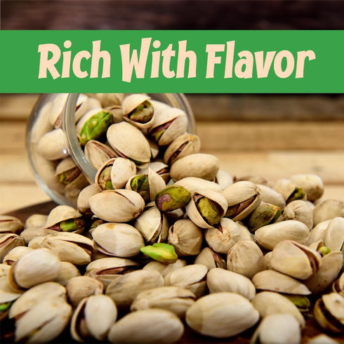 1LB Sincerely Nuts Large Pistachios Roasted Salted in Shell Bag Healthy Snack Food Source of Fiber, Protein, Vitamins